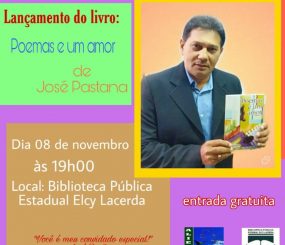 José Pastana lança nesta sexta-feira seu quarto livro de poemas