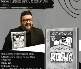 Elton Tavares lança sexta-feira seu livro “Crônicas de Rocha”