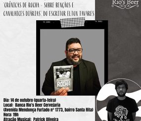 Amigos organizam noite de autógrafos do livro “Crônicas De Rocha” na Banca Rios Beer Cervejaria