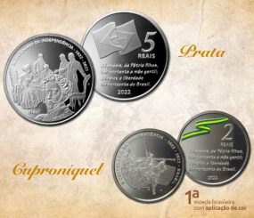 Banco Central lançou hoje moedas comemorativas dos 200 Anos da Independência do Brasil