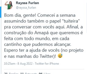 Rayssa Furlan no Twitter